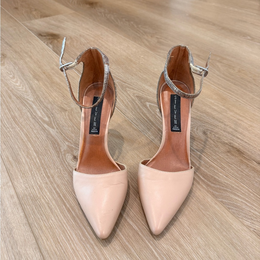 Steve Madden Nude Ankle Strap Heels